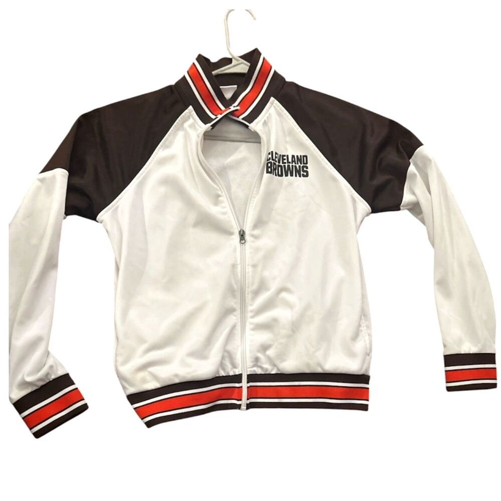 NFL TEAM Apparel Cleveland Browns Rhinestone track jacket full zip woman's small